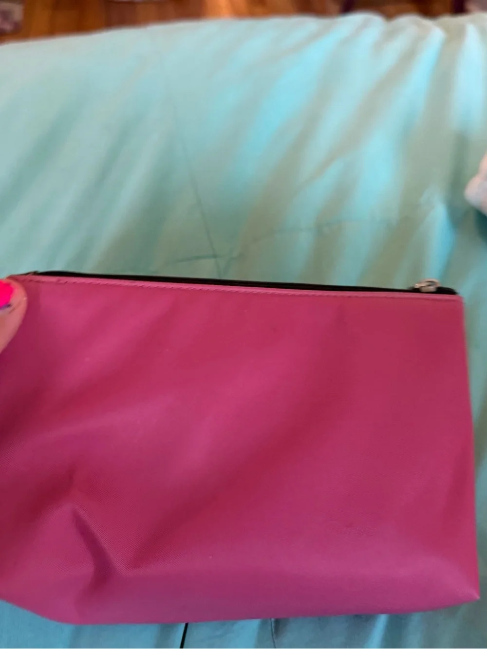 kate spade fuchsia zip cosmetic pouch